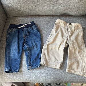 Carter's Blue and Tan Kids Jeans